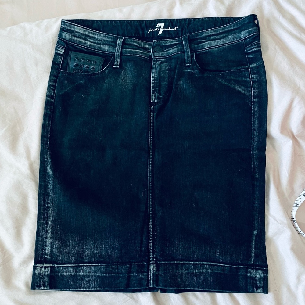 7FAM Sexy Denim Pencil Skirt